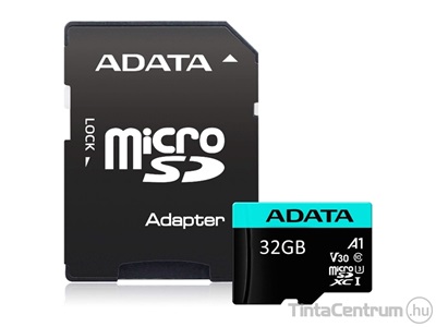 ADATA microSDHC kártya, 32GB, CL10/U3/V30 + adapter