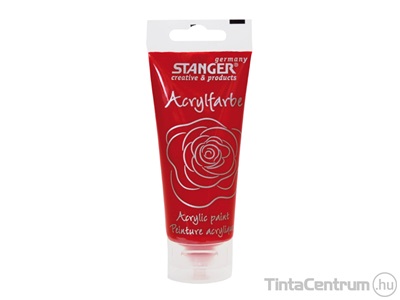 Akrilfesték, 75ml, STANGER, piros