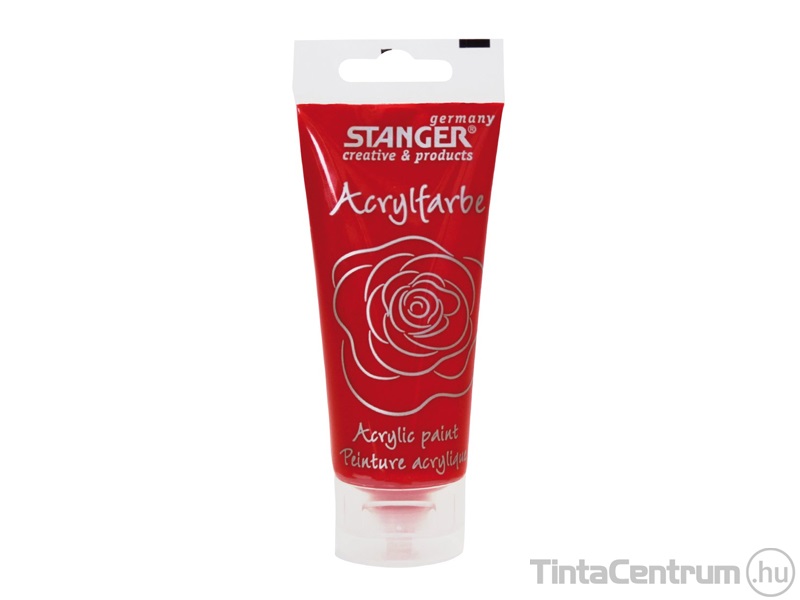 Akrilfesték, 75ml, STANGER, piros