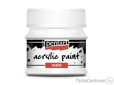 Akrilfesték, matt, 50ml, PENTART, fehér