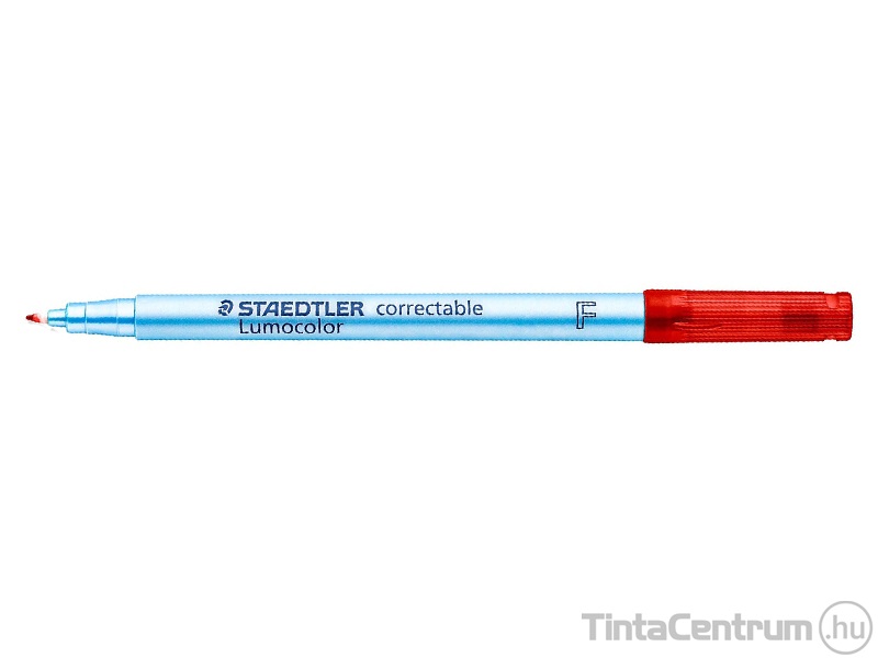 Alkoholmentes marker, 0,6mm, OHP, STAEDTLER "Lumocolor 305 F", piros