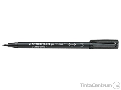 Alkoholos marker, 0,4mm, S, fotócímkézéshez, STAEDTLER "Lumocolor permanent", fekete