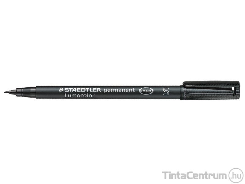 Alkoholos marker, 0,4mm, S, fotócímkézéshez, STAEDTLER "Lumocolor permanent", fekete