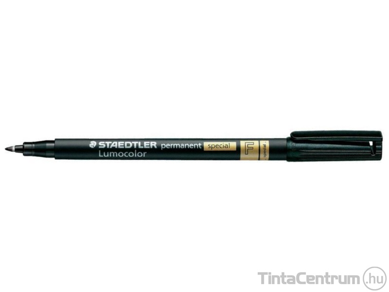 Alkoholos marker, 0,6mm, F, STAEDTLER "Lumocolor Special", fekete