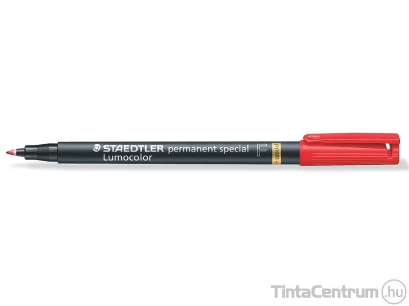 Alkoholos marker, 0,6mm, F, STAEDTLER "Lumocolor Special", piros
