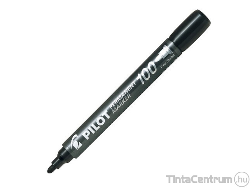 Alkoholos marker, kúpos, 1-3mm, PILOT "Permanent Marker 100", fekete