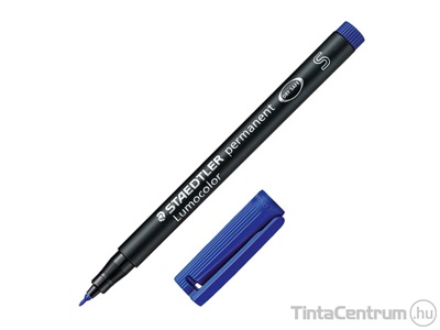 Alkoholos marker, OHP, tűhegy, 0,4mm, STAEDTLER "Lumocolor 313 S", kék