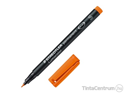 Alkoholos marker, OHP, 0,4mm, STAEDTLER "Lumocolor 313 S", narancssárga