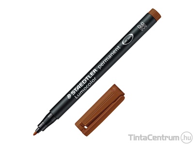 Alkoholos marker, OHP, 1mm, STAEDTLER "Lumocolor 317 M", barna