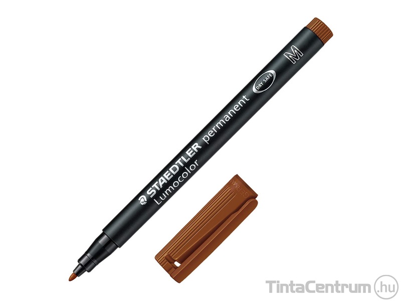 Alkoholos marker, OHP, 1mm, STAEDTLER "Lumocolor 317 M", barna