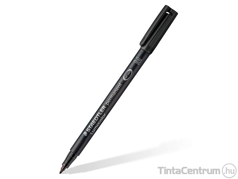 Alkoholos marker, OHP, kúpos, 1mm, STAEDTLER "Lumocolor 317 M", fekete