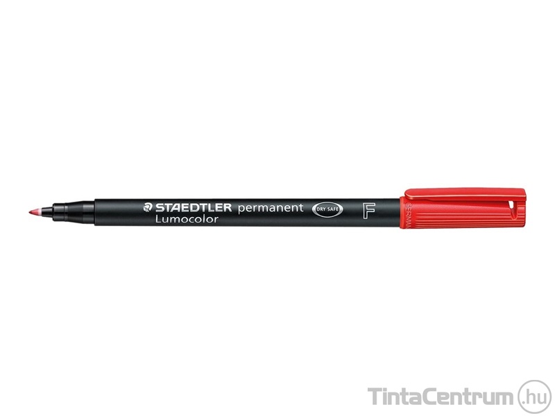 Alkoholos marker, OHP, kúpos, 0,6mm, STAEDTLER "Lumocolor 318 F", piros