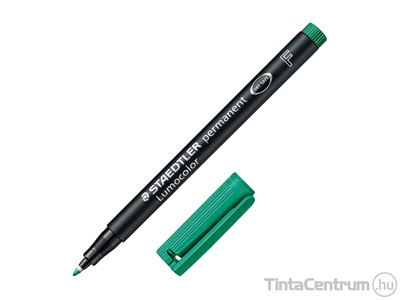 Alkoholos marker, OHP, kúpos, 0,6mm, STAEDTLER "Lumocolor 318 F", zöld