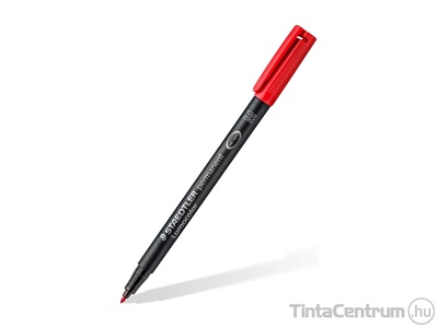 Alkoholos marker, OHP, kúpos, 1mm, STAEDTLER "Lumocolor 317 M", piros