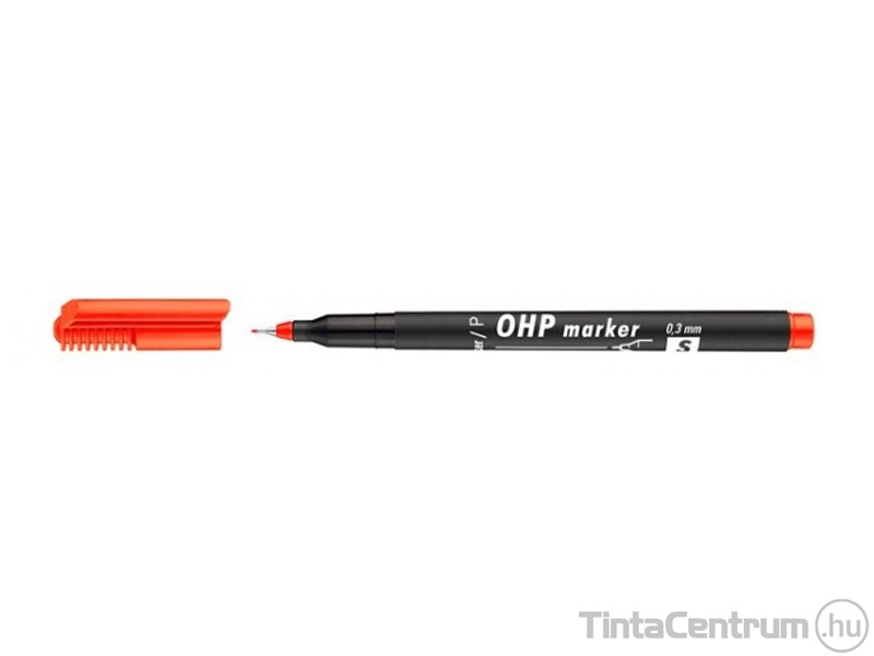 Alkoholos marker, OHP, tűhegy, 0,3mm, ICO "S", piros