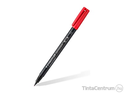 Alkoholos marker, OHP, tűhegy, 0,4mm, STAEDTLER "Lumocolor 313 S", piros