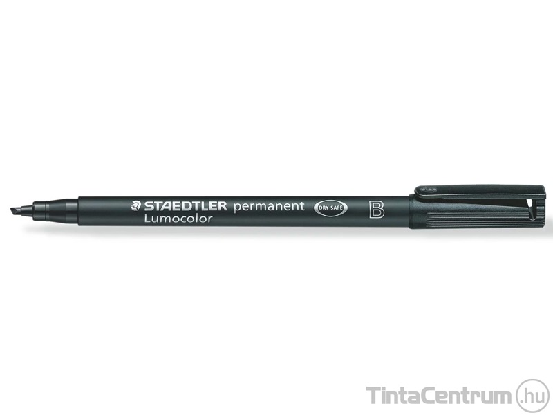 Alkoholos marker, OHP, vágott, 1-2,5mm, STAEDTLER "Lumocolor 314 B", fekete