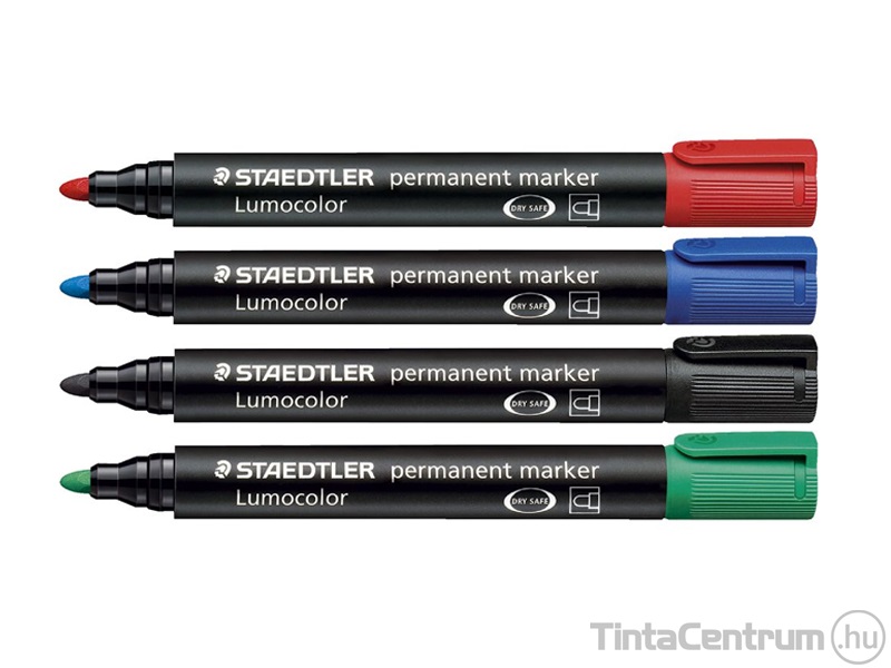 Alkoholos marker készlet, kúpos, 2mm, STAEDTLER "Lumocolor 352", 4 különböző szín