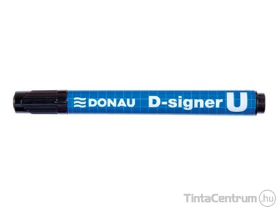 Alkoholos marker, kúpos, 2-4mm, DONAU "D-signer U", fekete