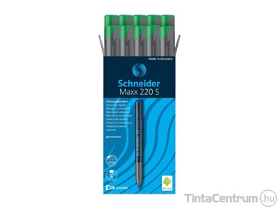 Alkoholos marker, tűhegy, OHP, 0,4mm, SCHNEIDER "Maxx 220 S", zöld