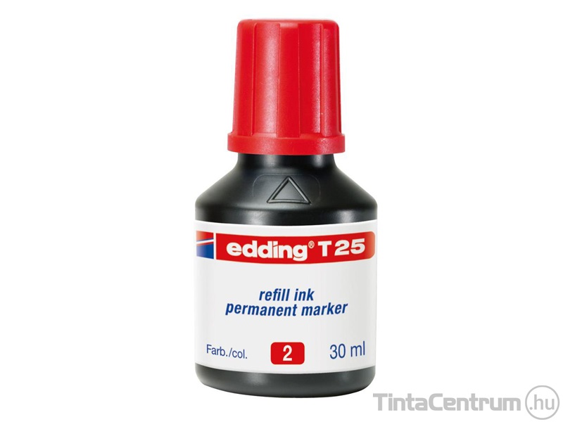 Alkoholos marker utántöltő, EDDING "T25", piros