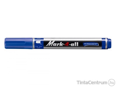 Alkoholos marker, vágott, 1-4mm, STABILO "Mark-4-all", kék