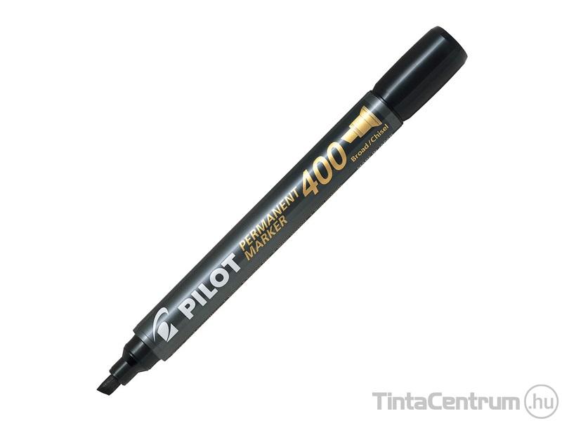 Alkoholos marker, vágott, 1,5-4mm, PILOT "Permanent Marker 400", fekete