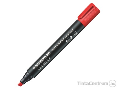 Alkoholos marker, vágott, 2-5mm, STAEDTLER "Lumocolor 350", piros