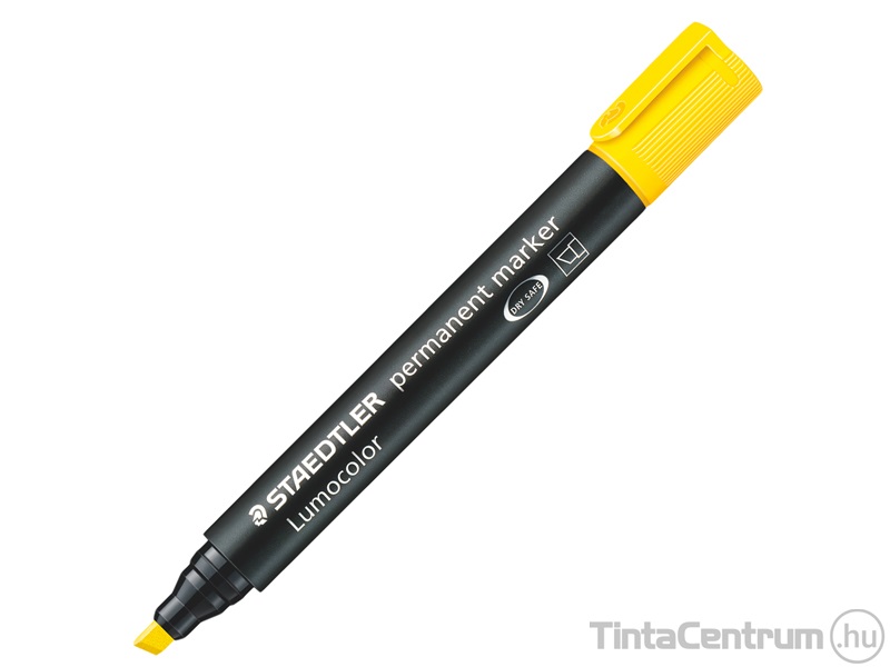 Alkoholos marker, vágott, 2-5mm, STAEDTLER "Lumocolor 350", sárga