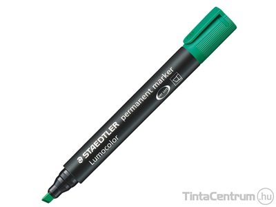 Alkoholos marker, vágott, 2-5mm, STAEDTLER "Lumocolor 350", zöld