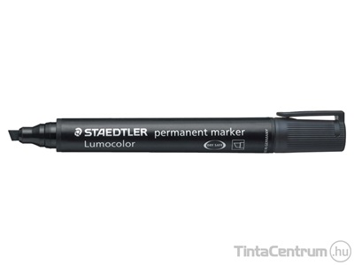 Alkoholos marker, vágott, 2-5mm, rendszerezéshez, STAEDTLER "Lumocolor permanent", fekete