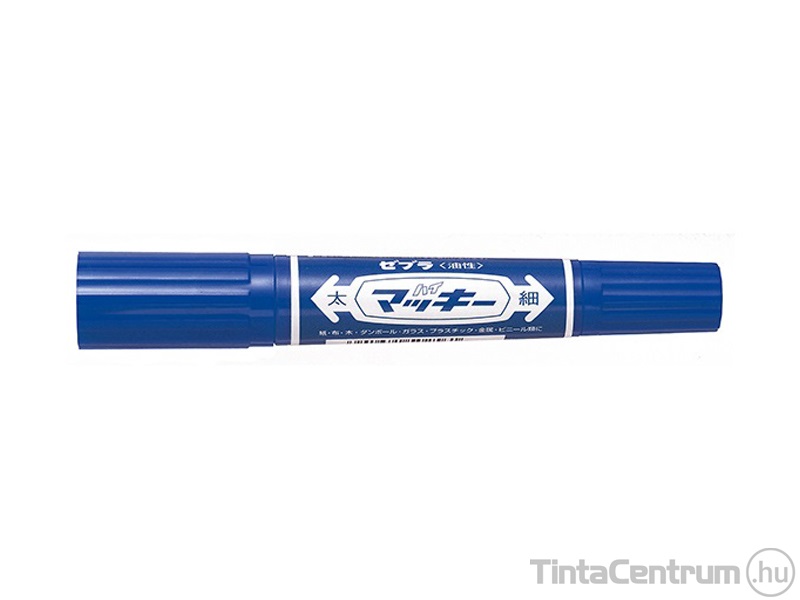Alkoholos marker, vágott/kúpos, 2,0/4,0mm, kétvégű,  ZEBRA "Hi-Mckie", kék