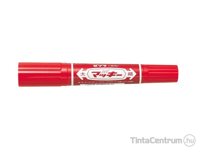 Alkoholos marker, vágott/kúpos, 2,0/4,0mm, kétvégű,  ZEBRA "Hi-Mckie", piros