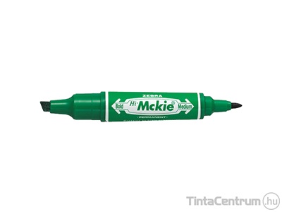 Alkoholos marker, vágott/kúpos, 2,0/4,0mm, kétvégű, ZEBRA "Hi-Mckie", zöld