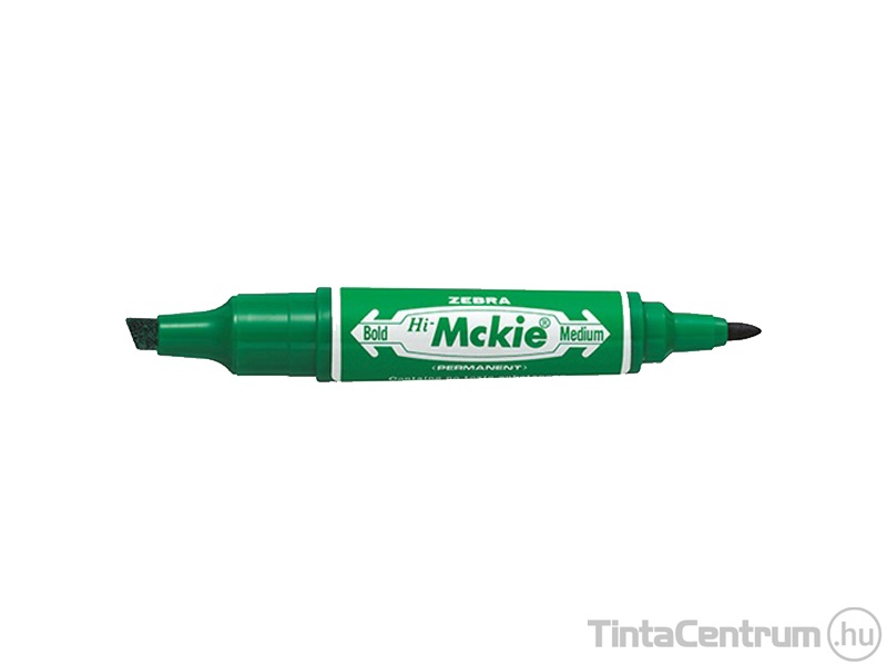 Alkoholos marker, vágott/kúpos, 2,0/4,0mm, kétvégű, ZEBRA "Hi-Mckie", zöld