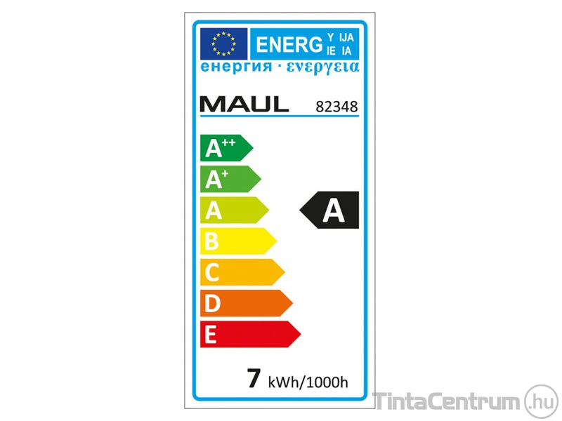 Állólámpa, LED, irodai, szabályozható, 7W, MAUL "Pirro", fekete