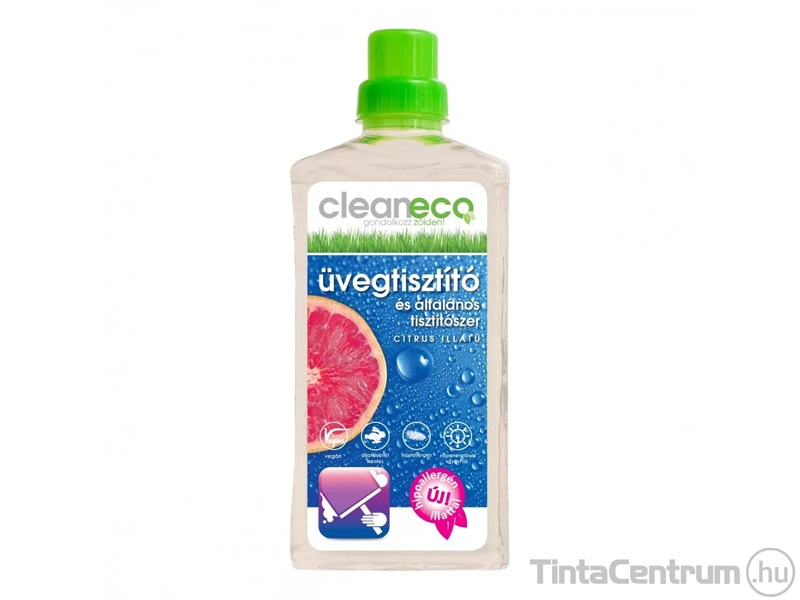 Általános felület- és üvegtisztítószer, 1l, CLEANECO, grapefruit