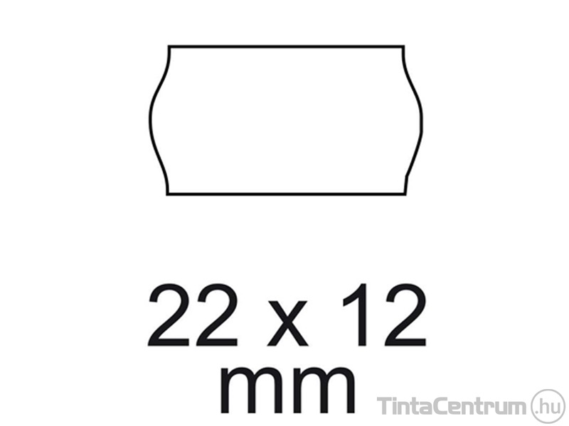 Árazógépszalag, 22x12mm, fehér 10tekercs/csomag