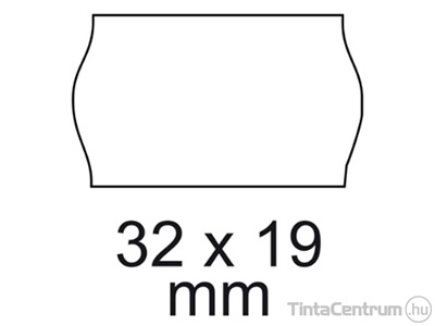 Árazógépszalag, 32x19mm, fehér 10tekercs/csomag