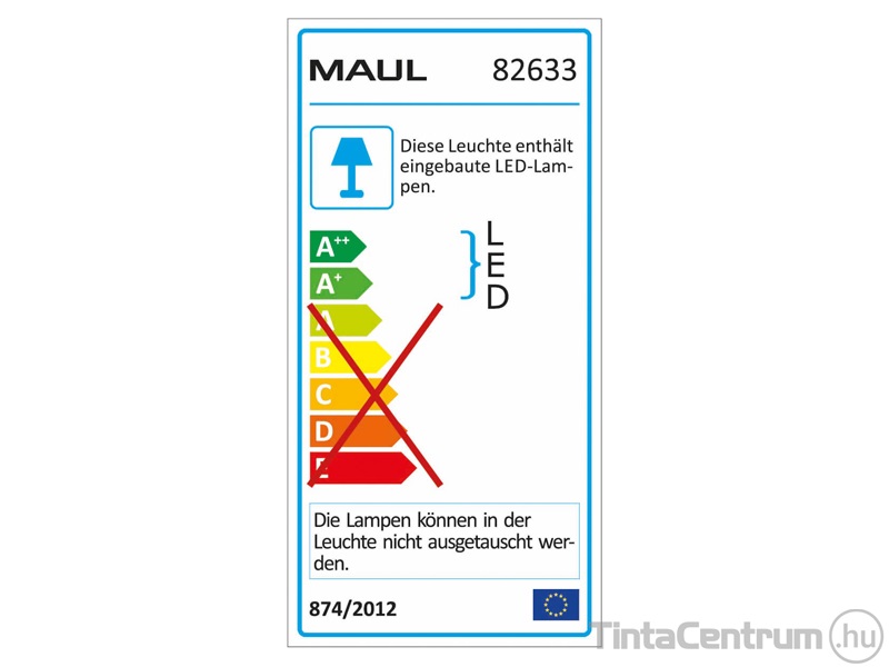 Asztali lámpa, LED, nagyító, felfogatható, 8W, MAUL "Makro", fekete