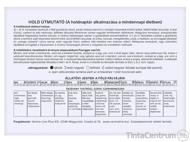 Asztali naptár, álló, 190x134mm, holdfázissal, FORTUNA "23TA" (2026 évi)