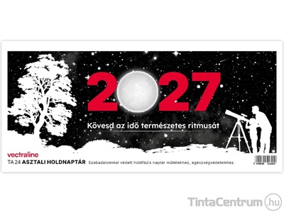 Asztali naptár, álló, 287x135mm, holdfázissal, FORTUNA "24TA" (2027 évi)