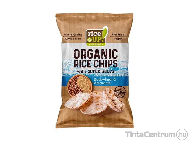 Barnarizs chips, 25g, RICE UP "Bio", hajdinával és amaránttal