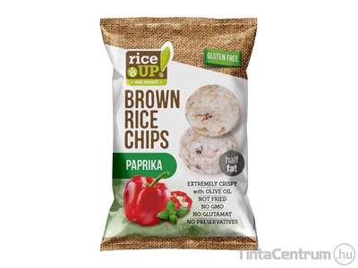 Barnarizs chips, 60g, RICE UP, paprikás