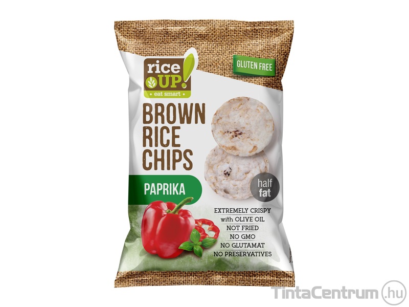 Barnarizs chips, 60g, RICE UP, paprikás