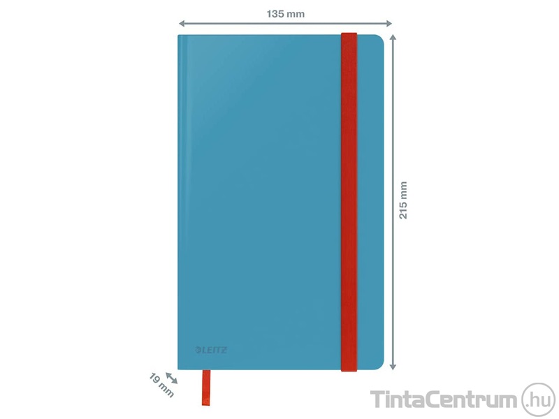 Beíró, A5, vonalas, 80lap, keményfedeles, LEITZ "Cosy Soft Touch", nyugodtkék