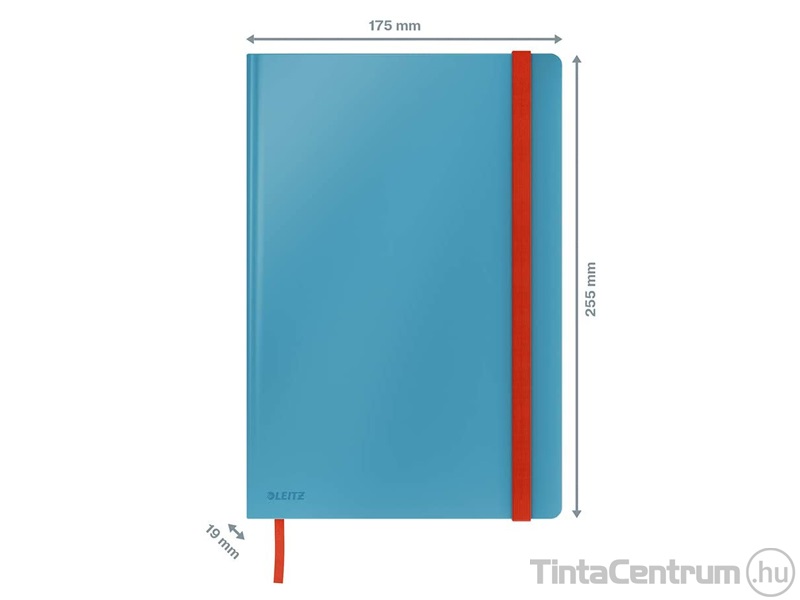 Beíró, B5, kockás, 80lap, keményfedeles, LEITZ "Cosy Soft Touch", nyugodtkék