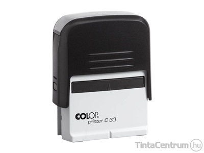 Bélyegzőház, COLOP "Printer C 30", fekete ház, fekete párnával
