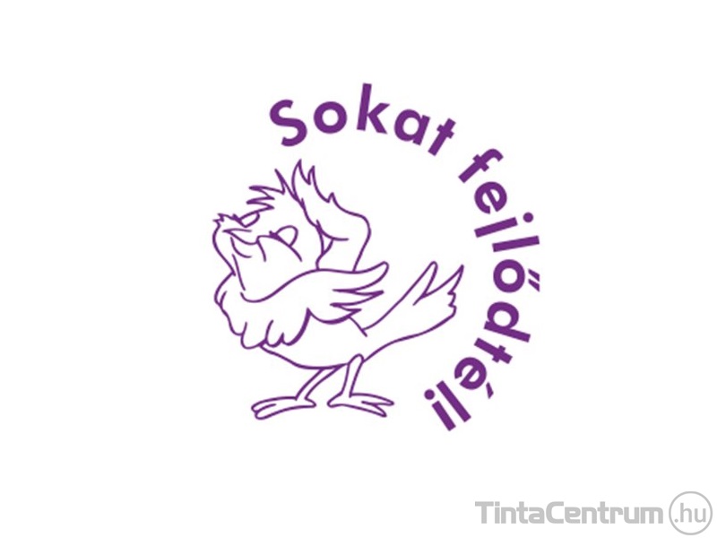 Bélyegző, motivációs, "Sokat fejlődtél!", COLOP "N43-kék", lila