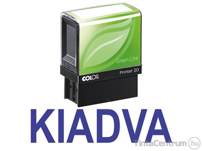 Bélyegző, szó, COLOP "Printer IQ 20/L Green Line", "KIADVA" szöveggel